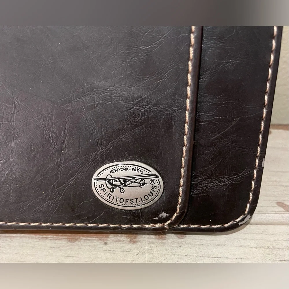 Spirit of St. Louis Bi-Fold Writing Note Pad Folio Leather Portfolio